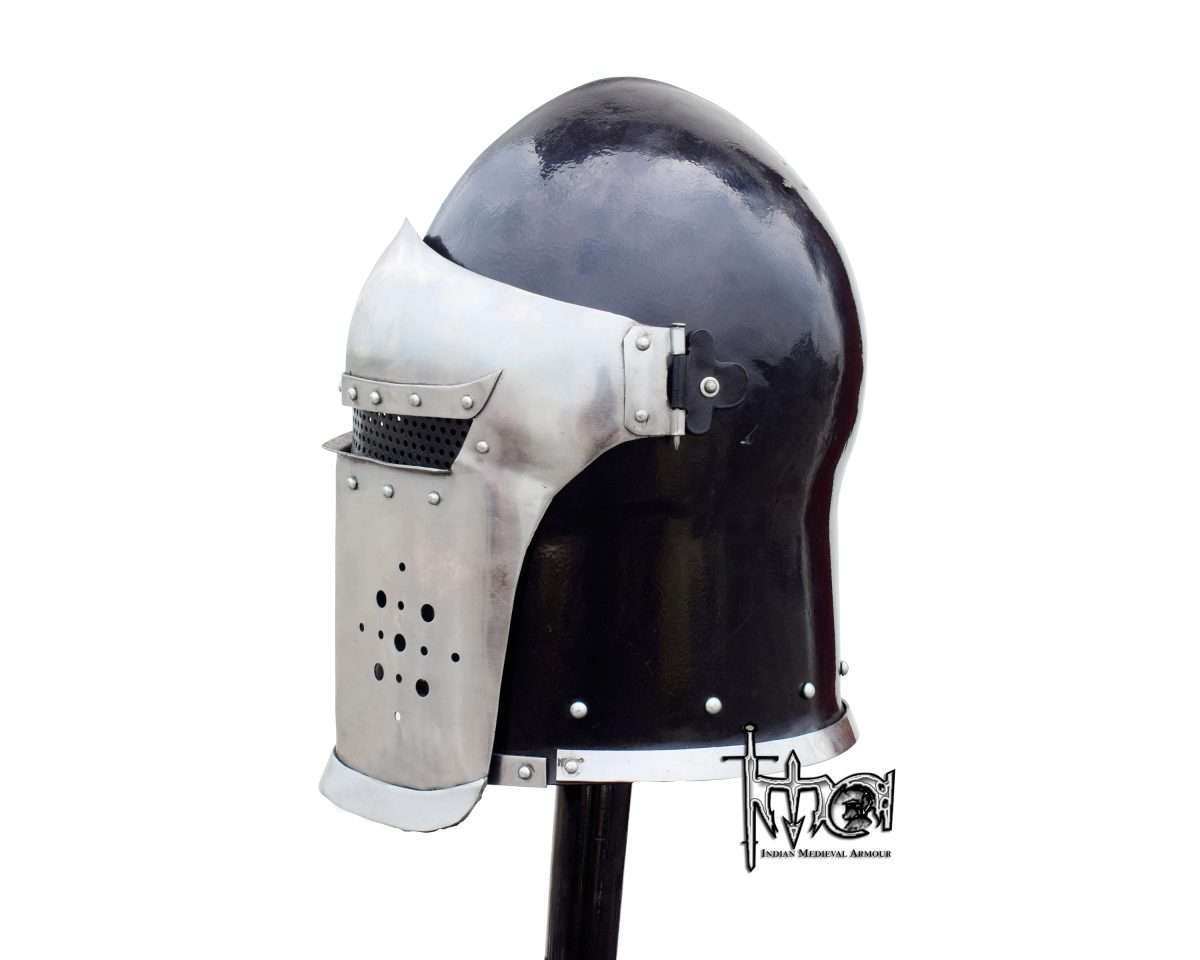 Medieval Barbute Helmet With Visor