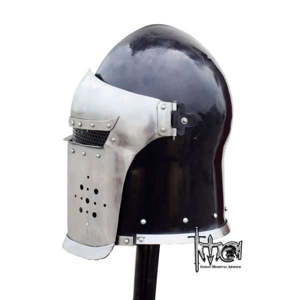 Medieval Barbute Helmet With Visor