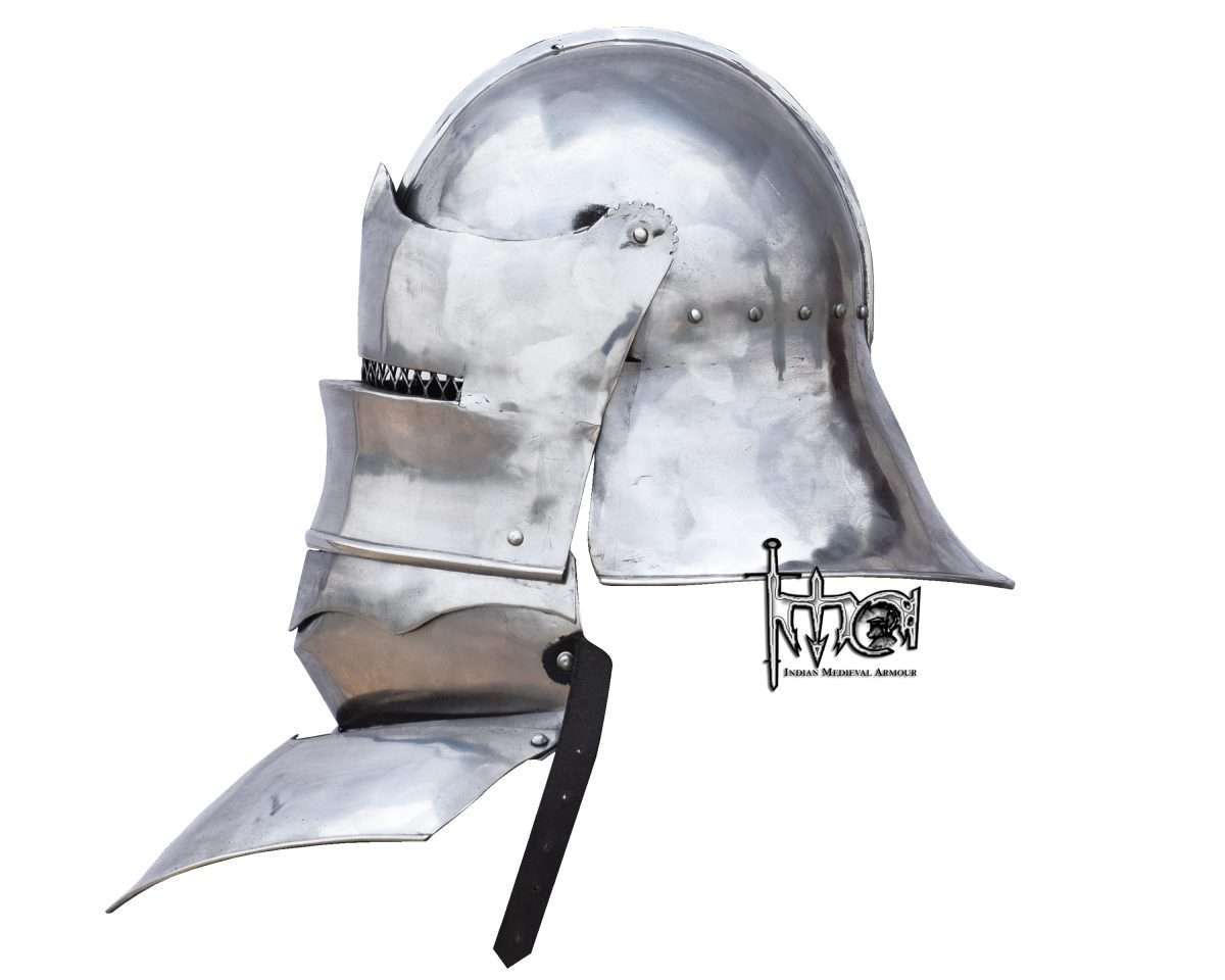 Medieval Salade helmet With Bevor