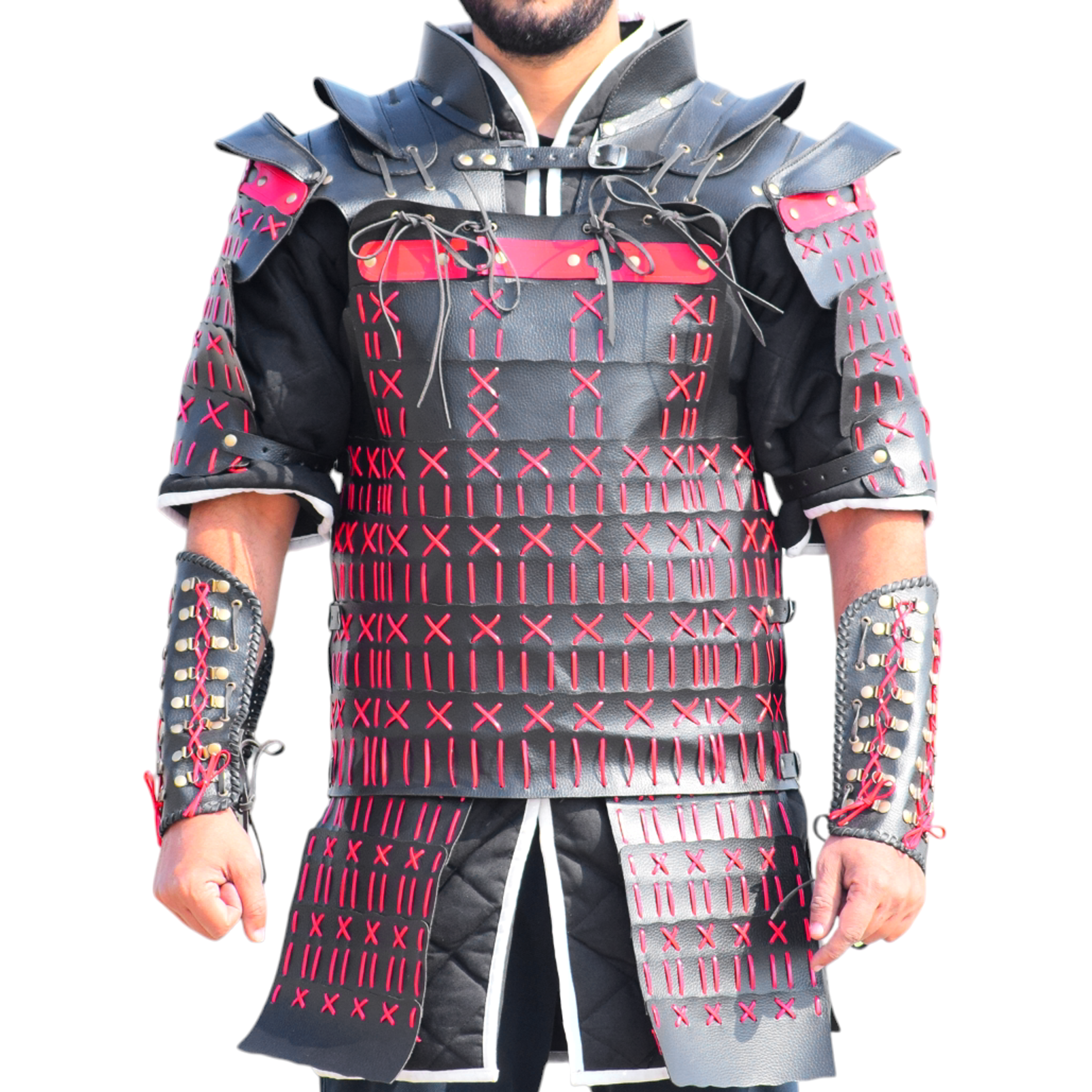 thumbnail image 2 of Samurai Leather Armour LARP Costume Leather Armour Medieval 2 of 14