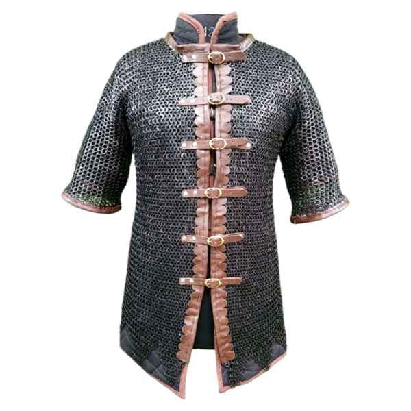 8mm Riveted Blackened Medieval Chainmail
