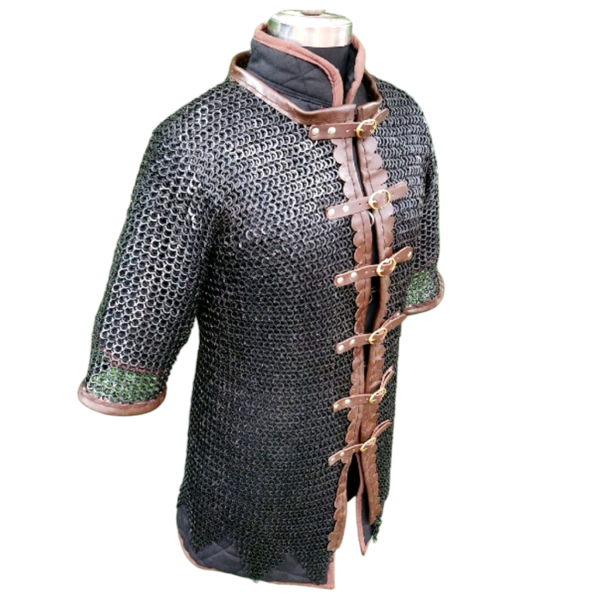 8mm Riveted Blackened Medieval Chainmail