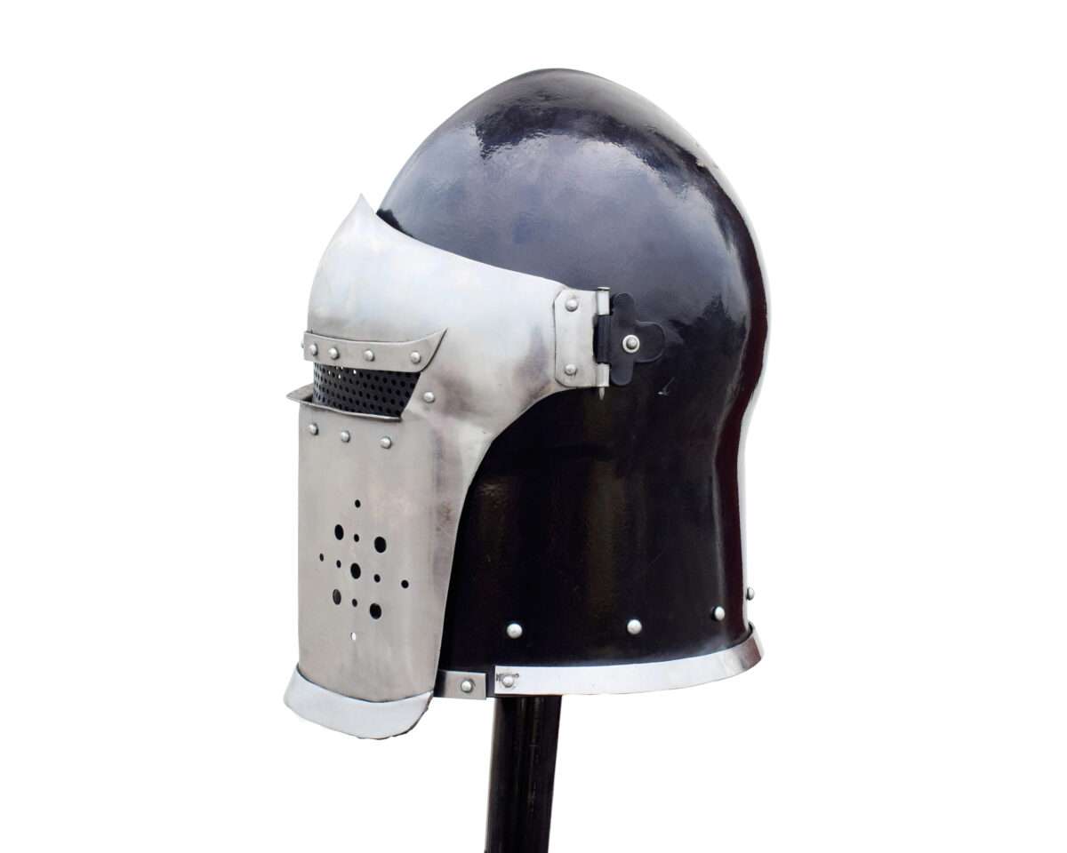 Medieval Replicas Medieval Barbuta Helm Knights Templar Crusader Pantser Helm (Staal Medieval Replicas Medieval Barbuta Helm Knights Templar Crusader Pantser Helm (Staal
