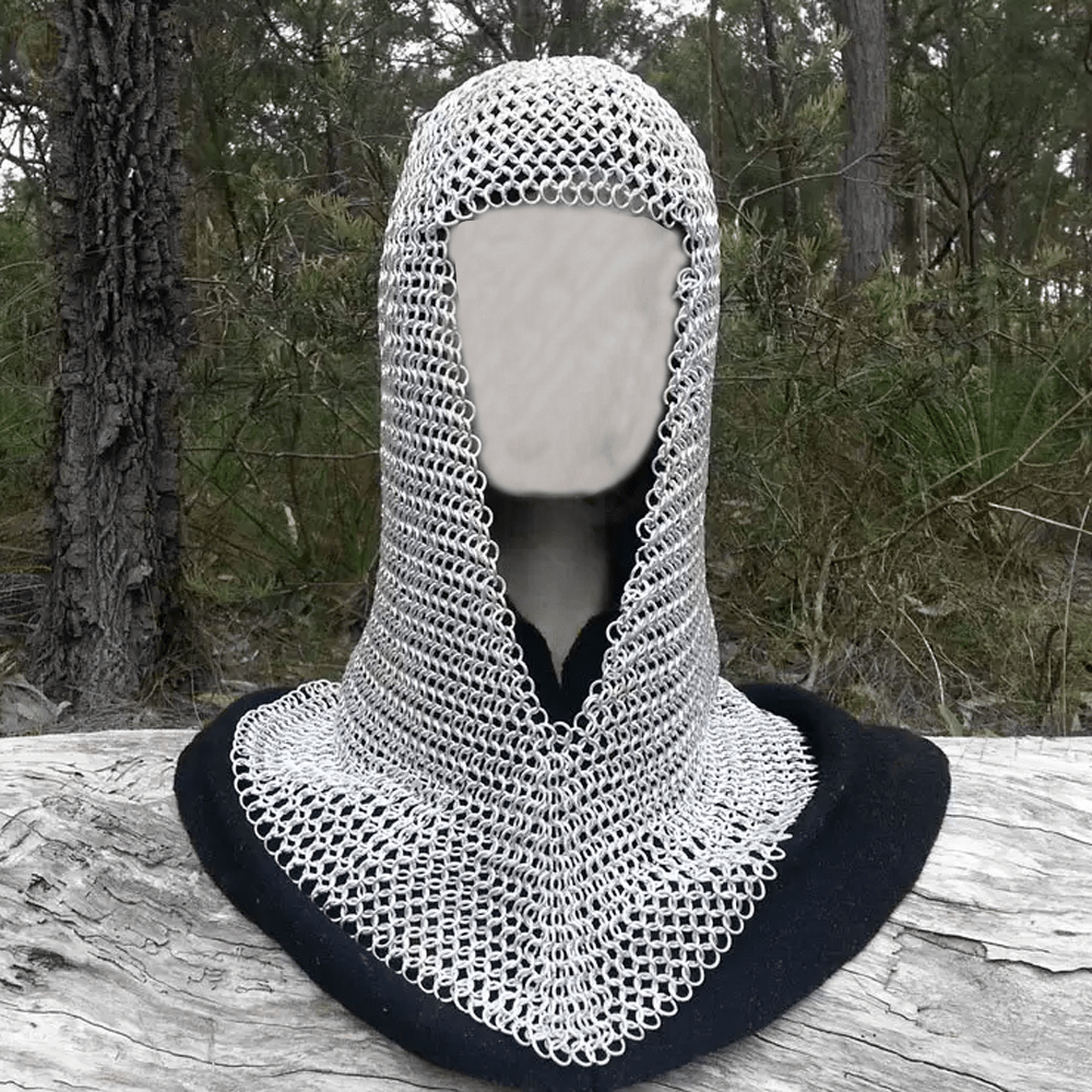 Aluminum Chainmail coif butted