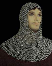 chainmail coif 9mm Ring Riveted