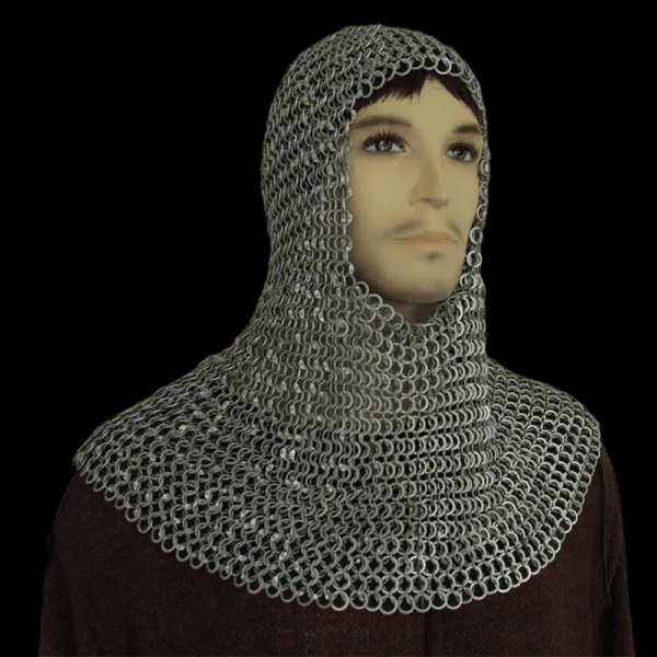 chainmail coif 9mm Ring Riveted