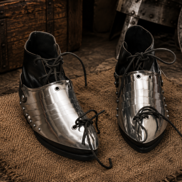 Hand-Forged Medieval Sabatons Steel Armor Boots