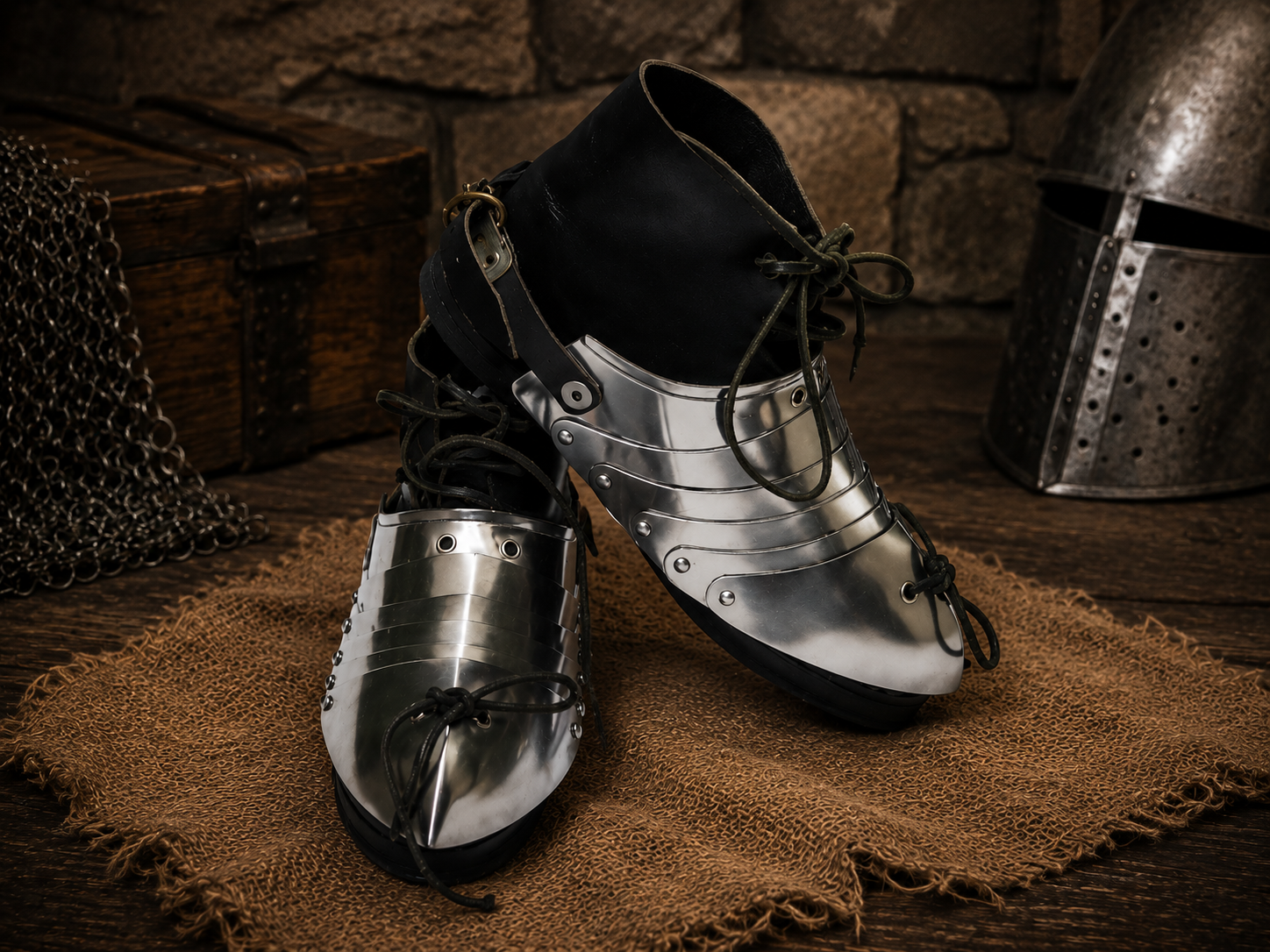 Hand-Forged Medieval Sabatons Steel Armor Boots (2)