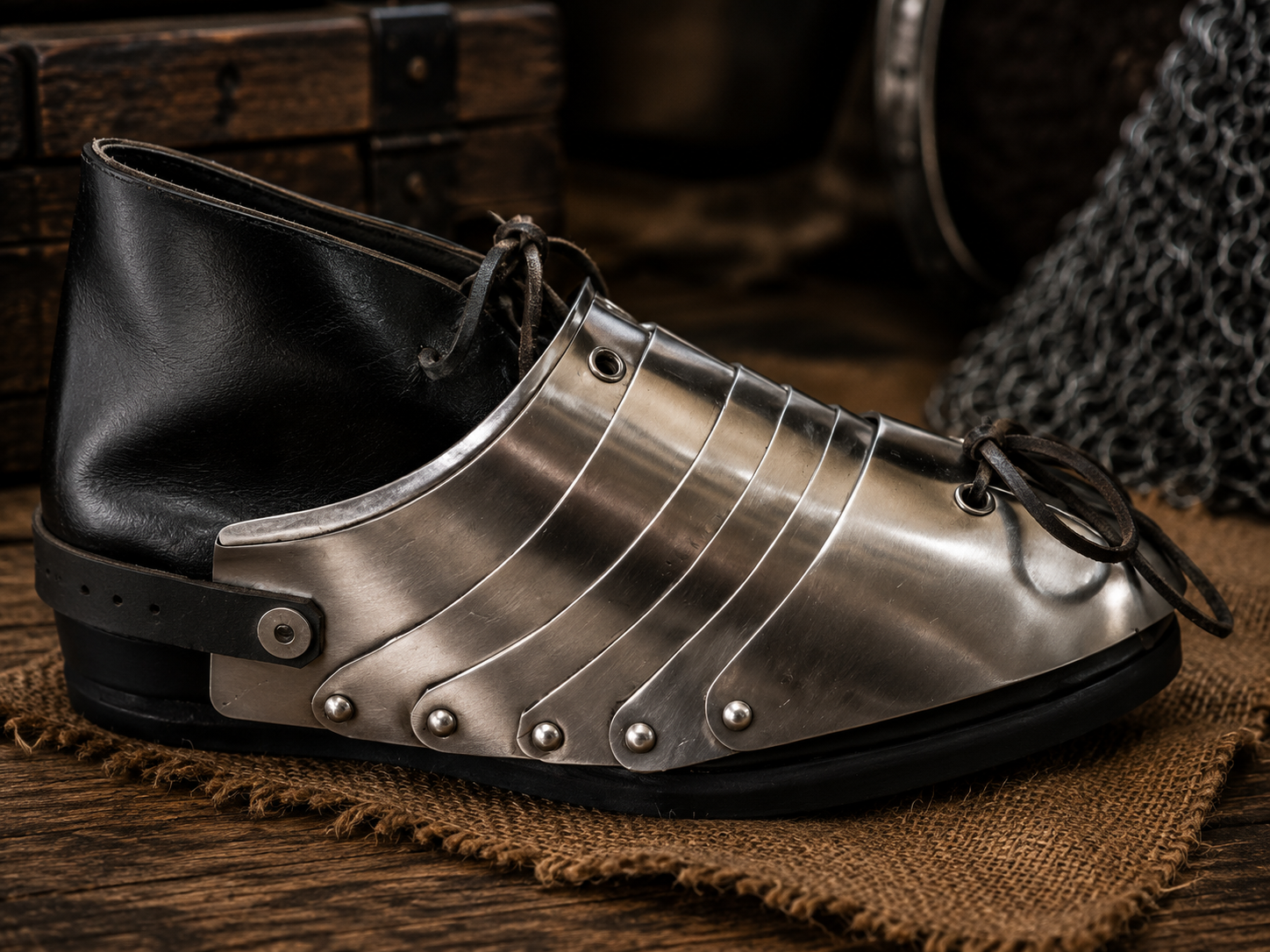 Hand-Forged Medieval Sabatons Steel Armor Boots (5)