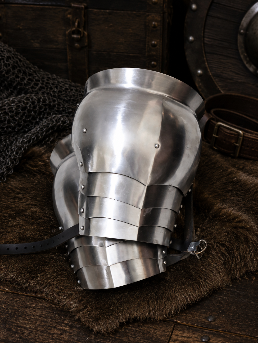 Medieval Steel Pauldrons – Reenactment Buhurt Shoulder Armour (2)