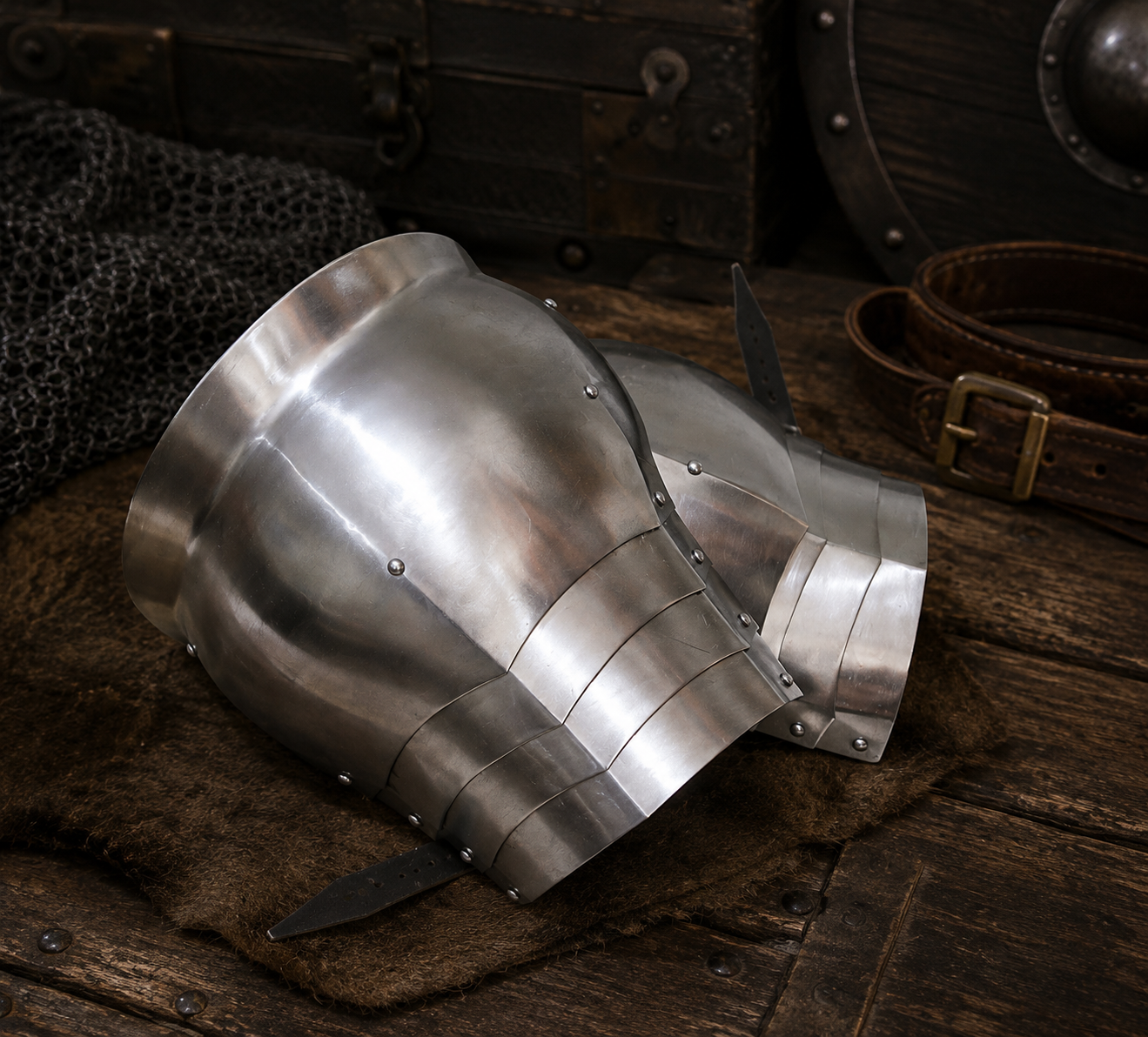 Medieval Steel Pauldrons – Reenactment Buhurt Shoulder Armour (3)