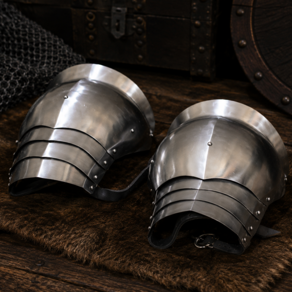 medieval-steel-pauldrons-reenactment-buhurt-shoulder-armour