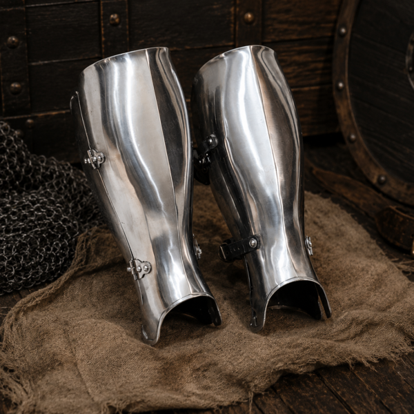 14th Century Medieval Steel Greaves