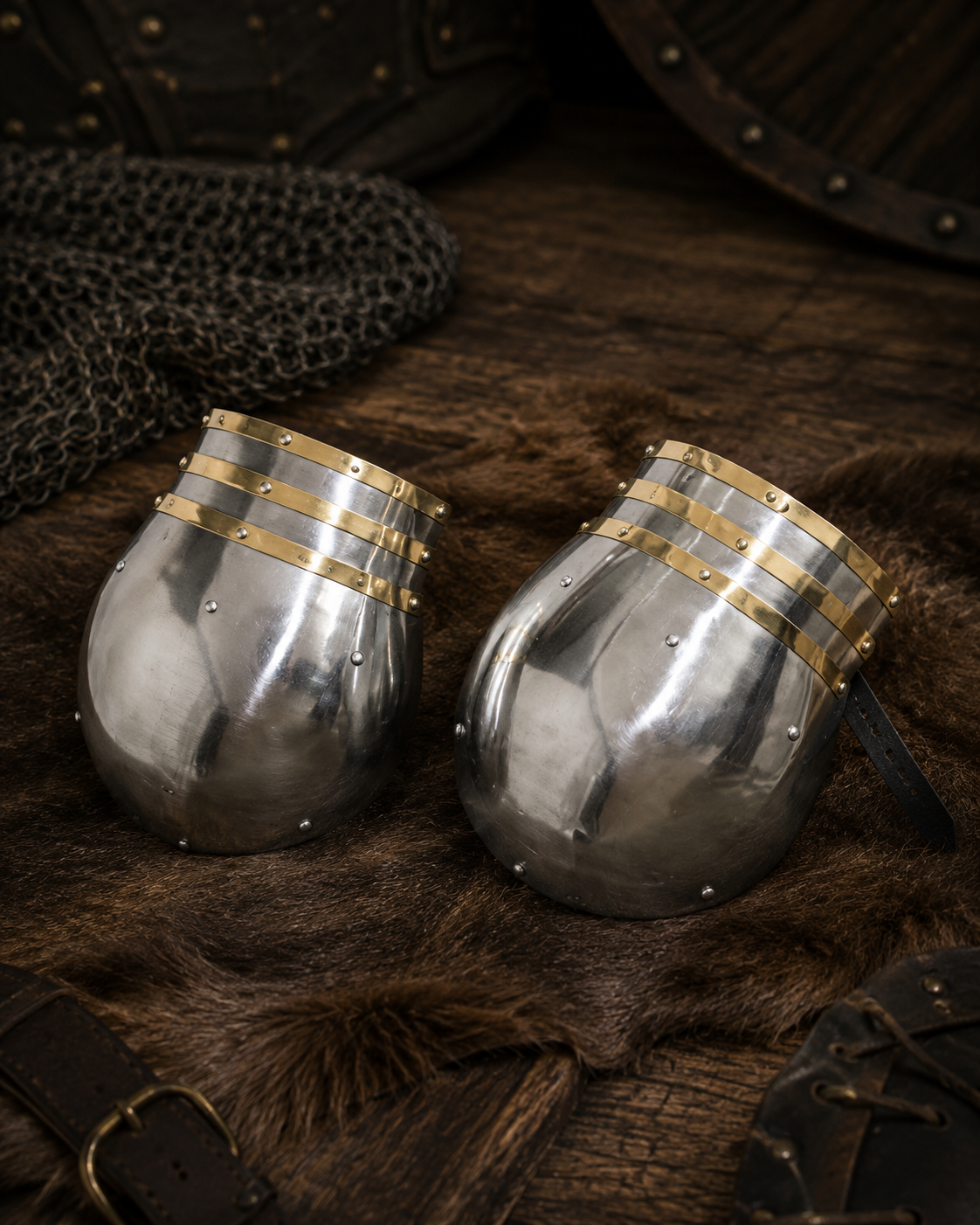 Steel Pauldrons Medieval Shoulder Armour (2)